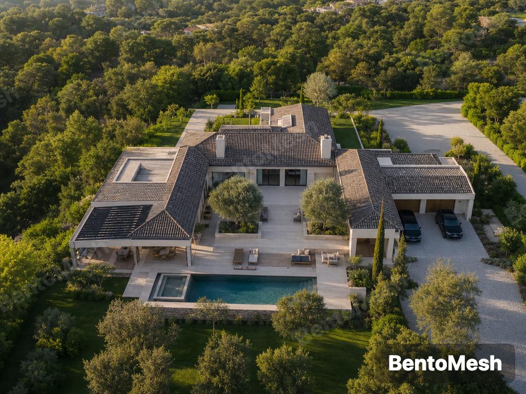 Modern mimari tasarım — Render Lab ile AI render — AI mimari render, BentoMesh Keşfet
